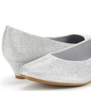 Women's Classic Mila Fashion Round Toe Low Office Heel Chunky Pump Shoes- Sz. 11